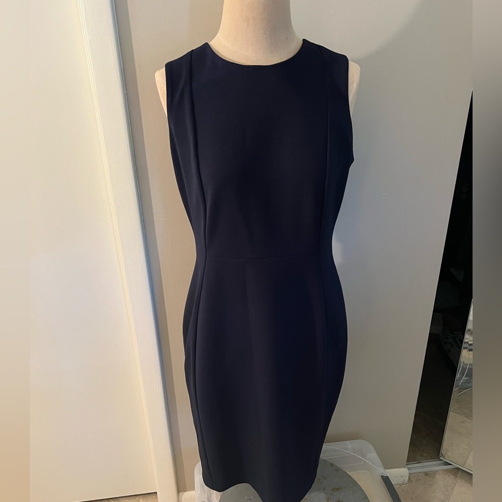 Calvin Klein navy blue sheath dress